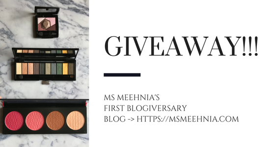 Giveaway on 1st blogiversary Ms Meehnia